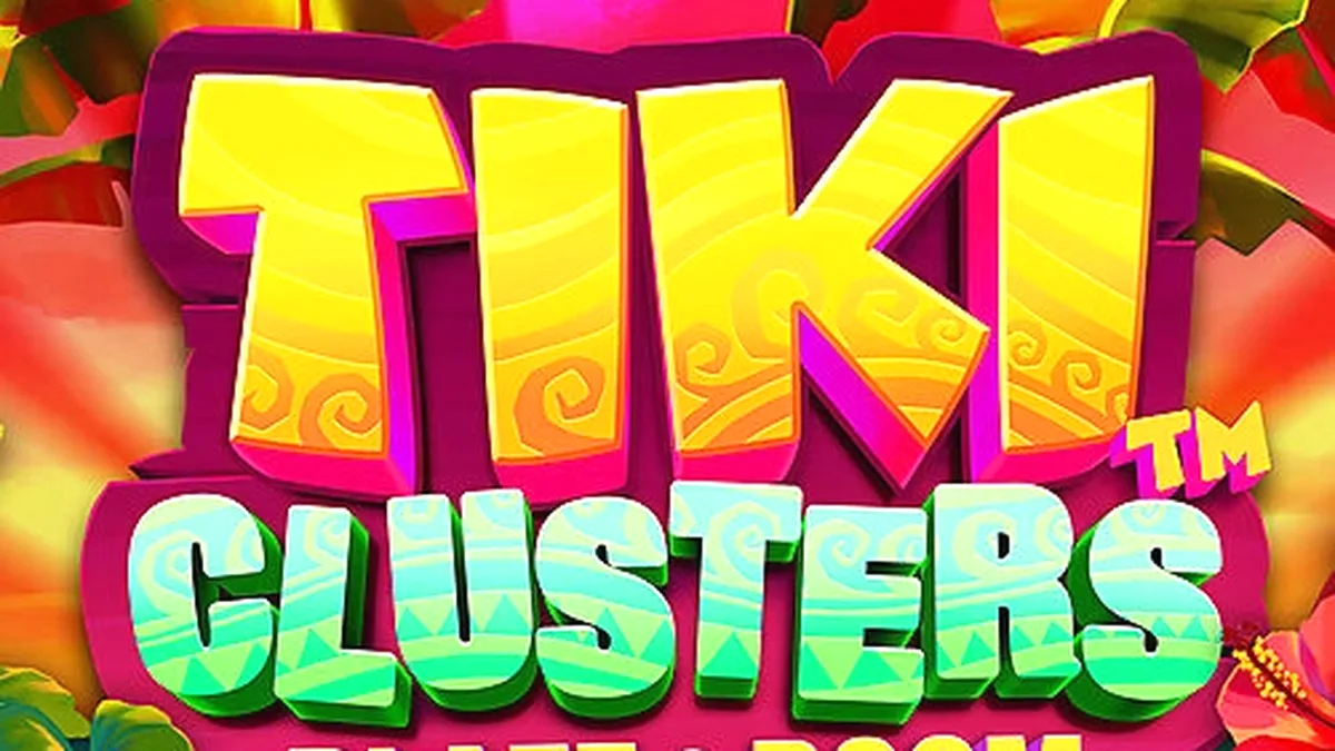 Tampilan visual slot Tiki Clusters Blaze & Boom dengan tema pulau tropis